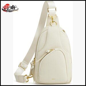 Top Grain Pebbled Cowhide Leather Sling Bag with RFID Blocking